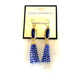 Dana Buchman earrings dangle approximately 3” long
